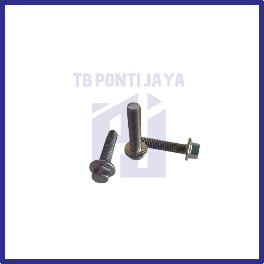 Jual Baut Flange M X Kunci Baut Topi Flange Bolt Shopee Indonesia