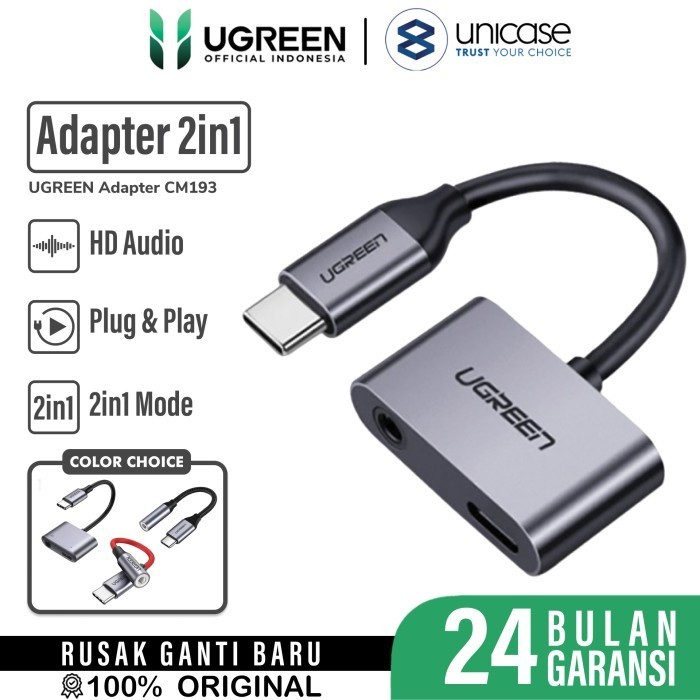Jual Best Seller- Cable Adapter DAC USB C to Jack Audio 3.5mm UGREEN ...