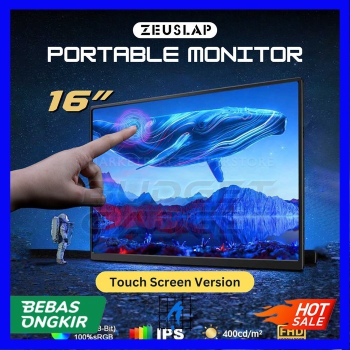 Jual Portable Monitor HD IPS Display USB Type C HDMI Zeuslap - IPS 15,6 ...
