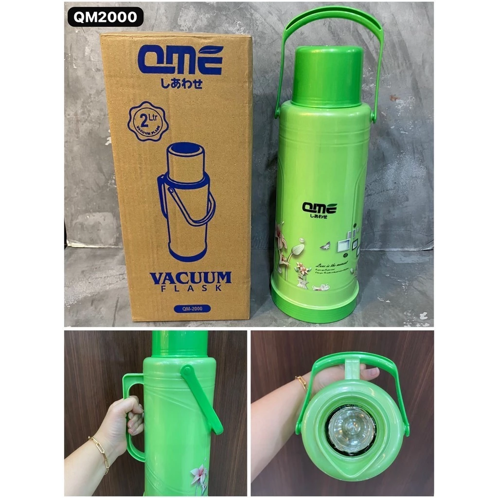 Termos Air Dingin Termos Air Panas Vacuum Flask 2 Liter / 2000 ML Termos Air Panas 2 Liter QME 2L / Vacuum Flask / Goto | AutoStock