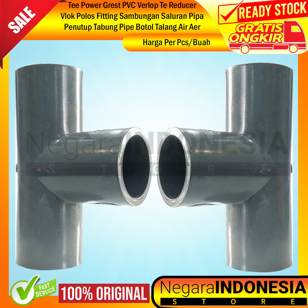 Jual Tee Grest Pvc Sambungan Peralon Penutup Tabung Pipe Botol Talang ...