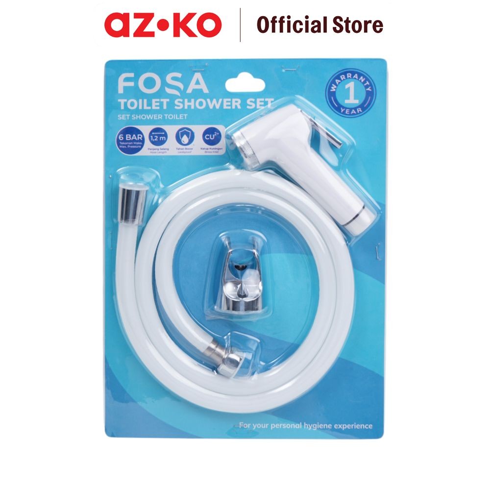 Jual AZKO Fosa Set Toilet Shower Toilet Hose Semprotan Selang Air ...