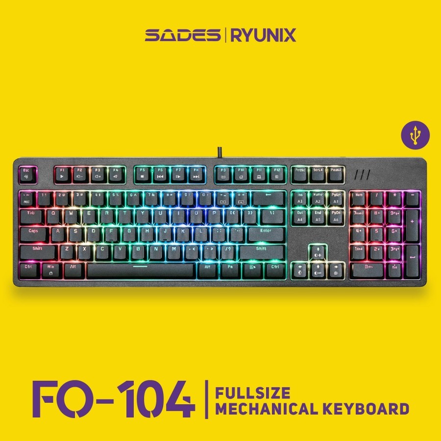 Jual Keyboard Ryunix FO104 / Sades Ryunix FO-104 Keyboard Gaming ...