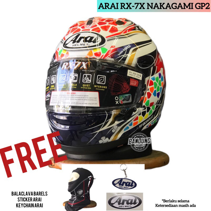 Jual Helm Motor Full Face Arai RX7X Nakagami Gp2 New Model Arai Japan ...