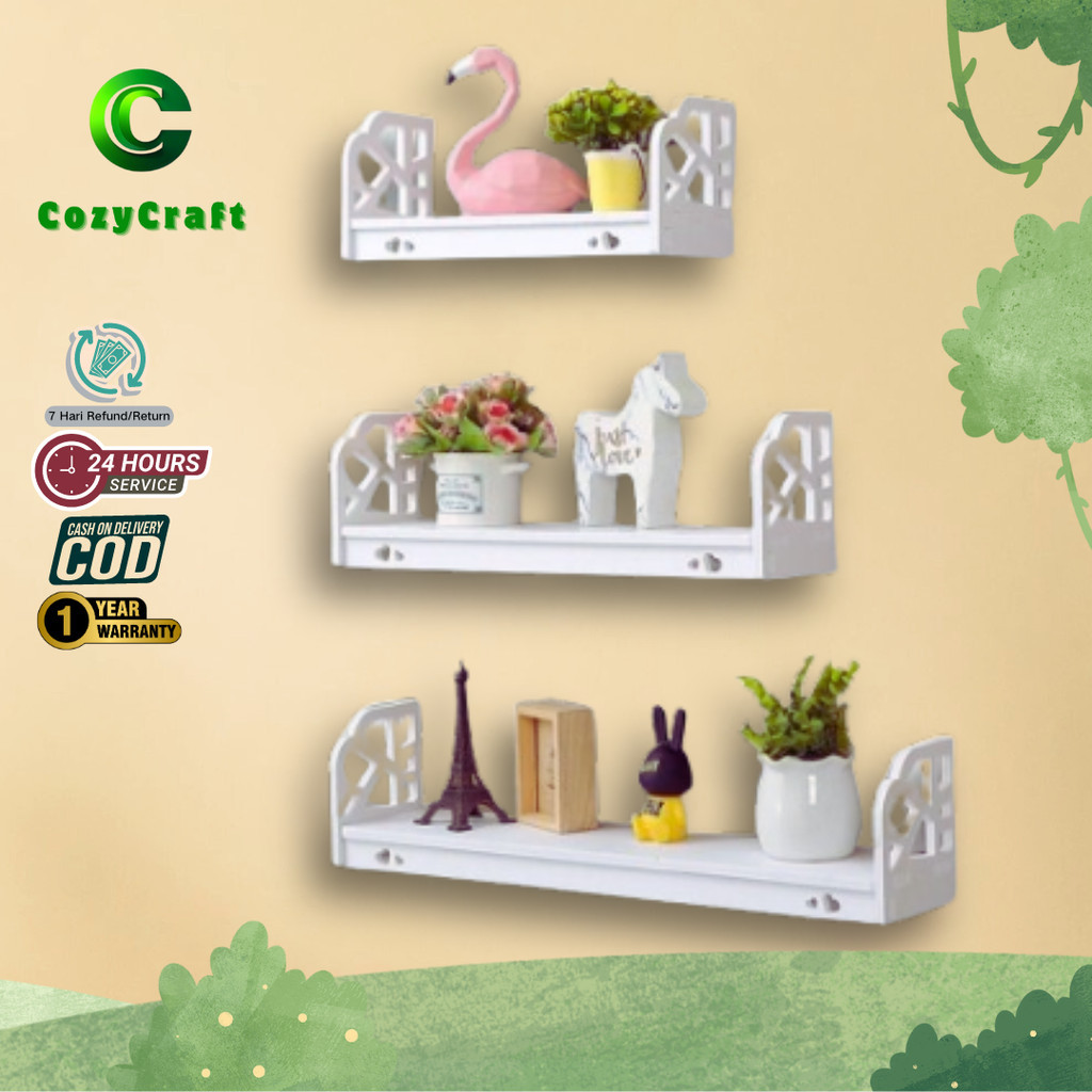 Jual CozyCraft - Rak Ambalan Dinding 3in1 Multifungsi Vintage Minimalis ...