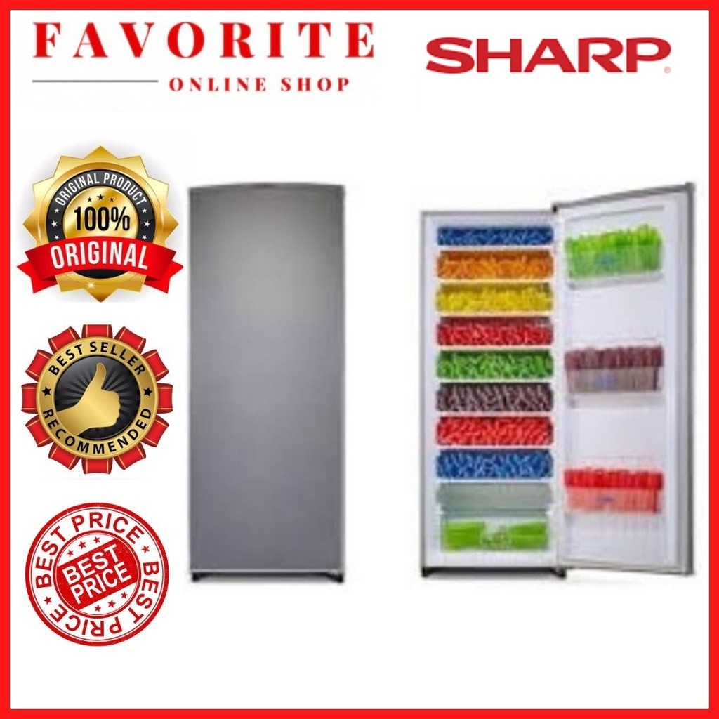 Jual FREEZER SHARP FJM 189 NSS FJM189 NSS 6 RAK SHARP FREEZER | Shopee ...