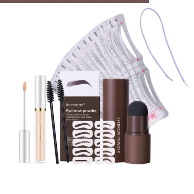 Jual Paket Alis 3in1 Lengkap Eyebrow Powder Stamp + Cetakan Alis Tali ...