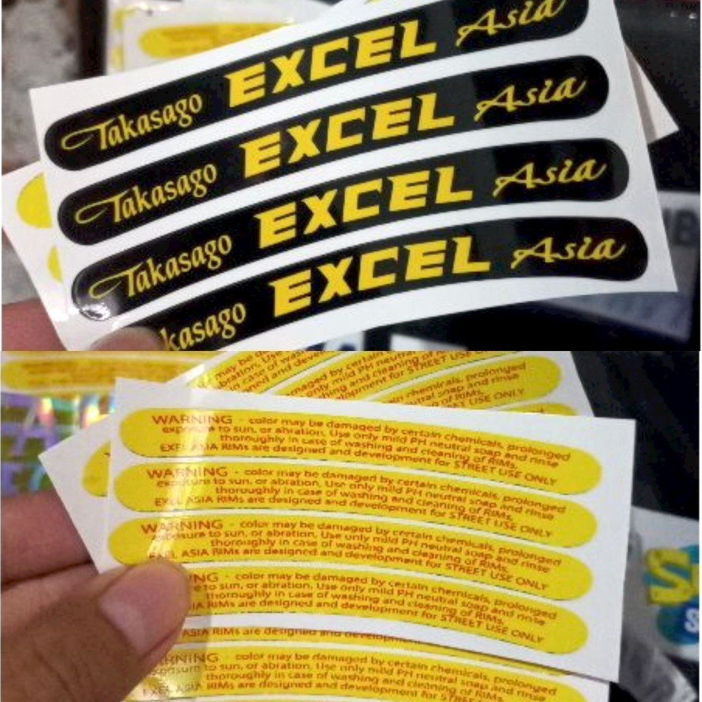 Jual STIKER VELG TAKASAGO EXCEL ASIA PRINT HITAM KUNING TERBAIK ...