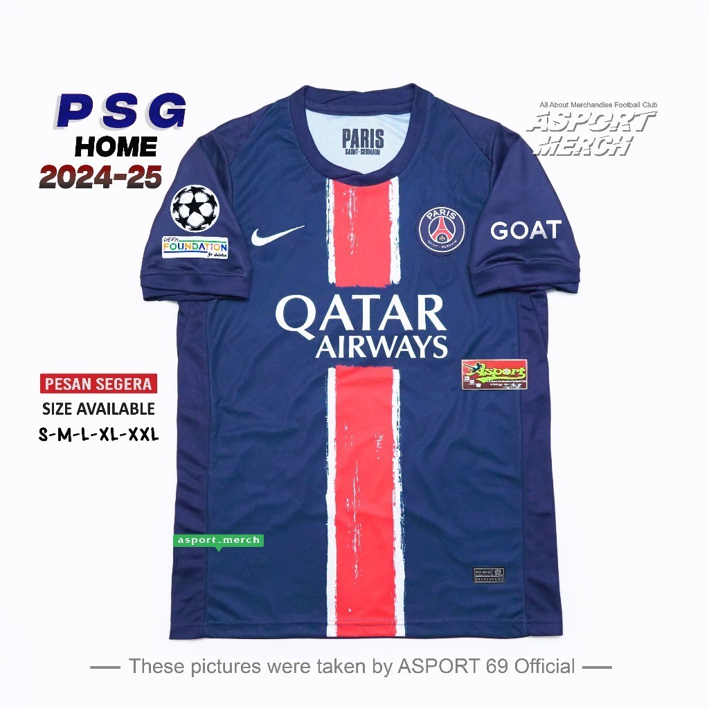 Jual JERSEY BOLA PSG HOME TERBARU 2024 2025 JERSEY PSG HOME 24 25 ...