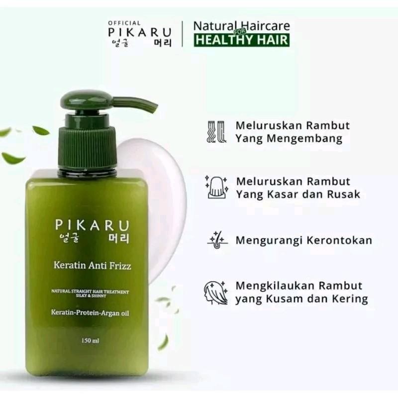 Jual Pikaru Keratin Anti Frizz 150ml - Pikaru Treatment Hair Serum 150 ...