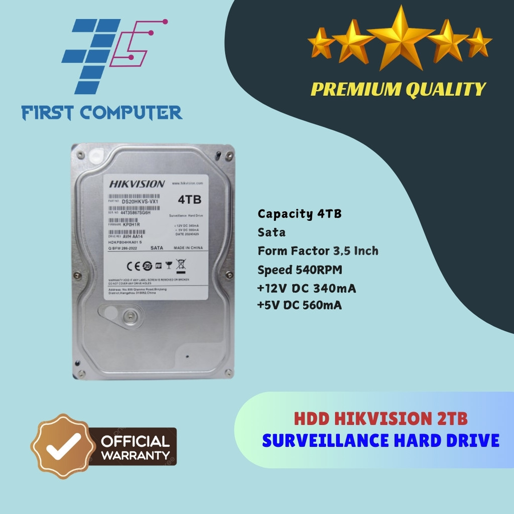 Jual HDD 4TB Hikvision DS40HKVS-VX1 Garansi 3 Tahun Resmi | Shopee ...