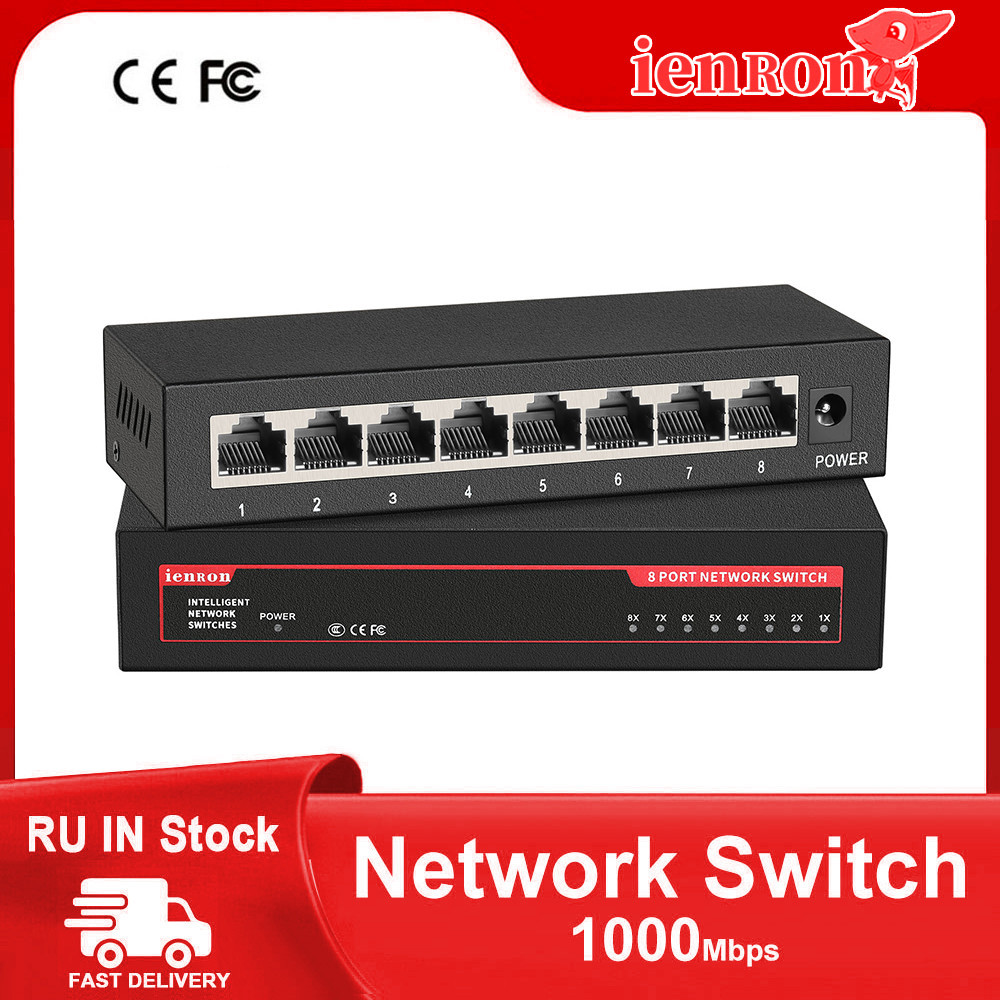 Jual IENRON 1000 Mbps Switch 8 Ports Gigabit Network LAN RJ45 Hub Smart ...