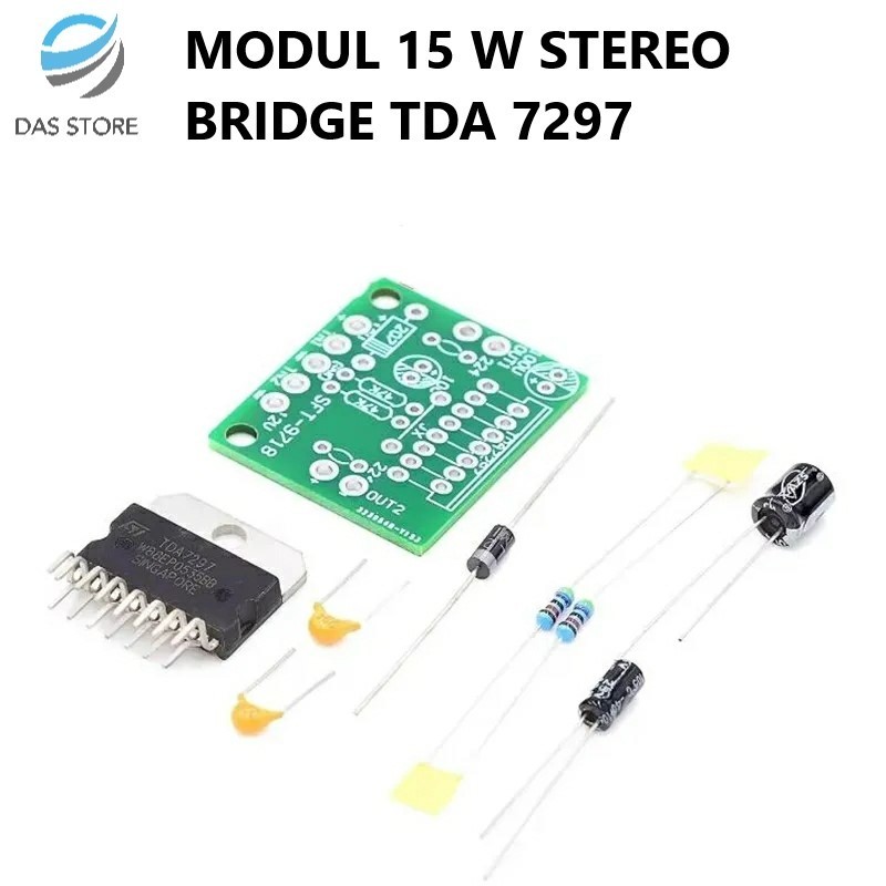 Jual Modul speaker Modul 15W Stereo Bridge TDA7297 Power Amplifier