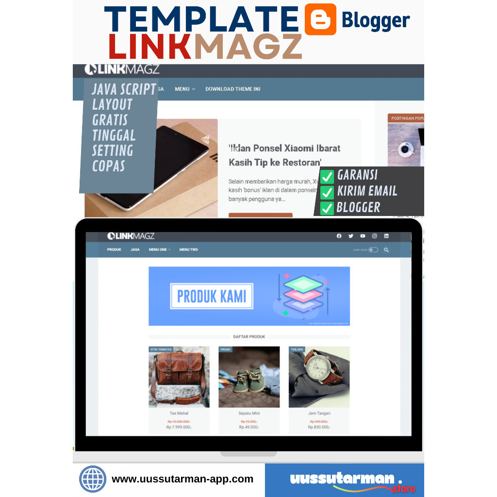 Jual Template Blogger - LinkMagz | Shopee Indonesia