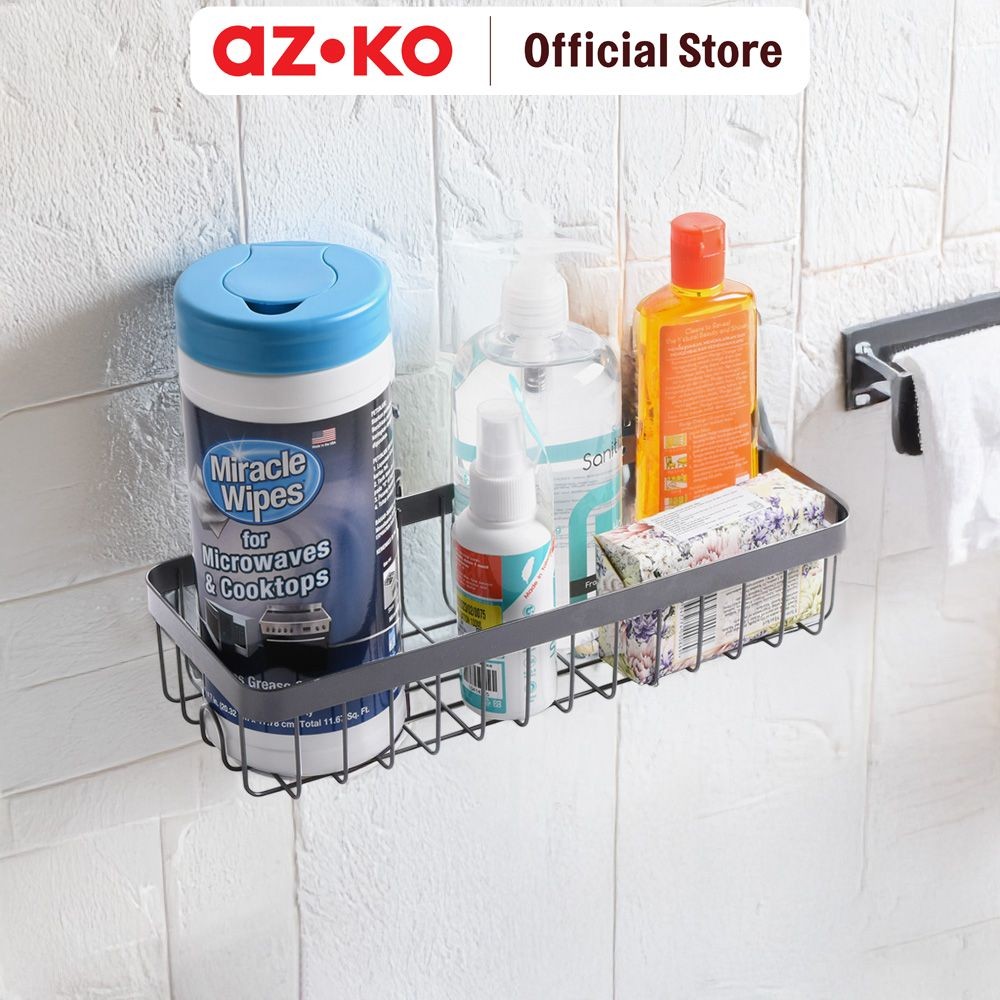 Jual AZKO Stora 29x12x6.1 cm Rak Dinding Rak Dinding Bathroom Rack Tier ...