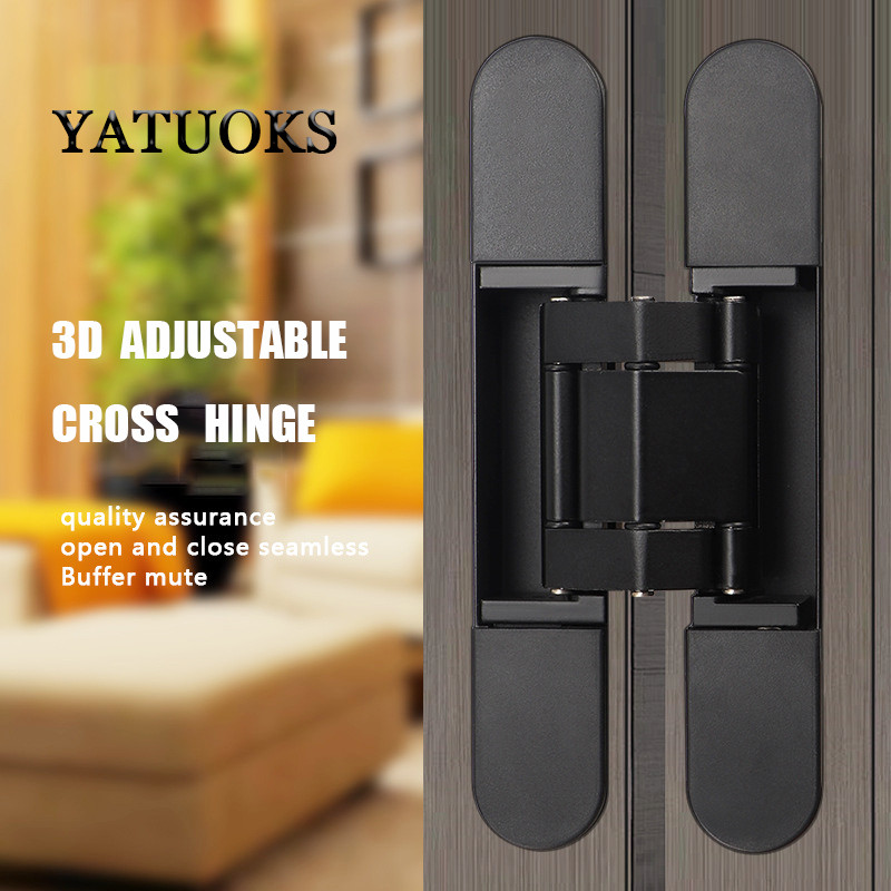 Jual 3D ADJUSTABLE CROSS HINGE Hidden Hinge Engsel Tanam Door Hinge ...