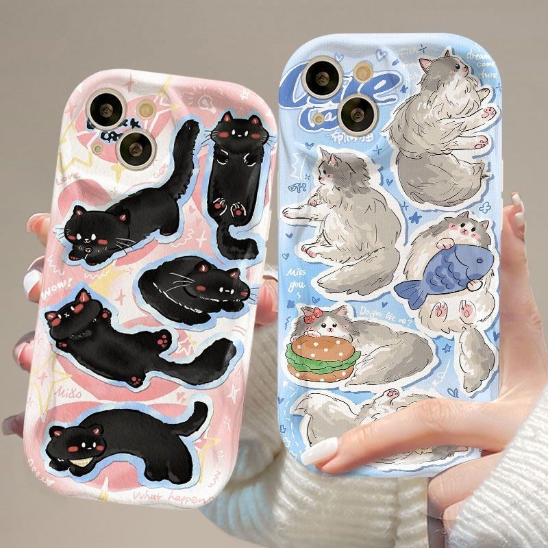 Jual Pink cat phone case Redmi A1 A2 9 9C 10 10C 12 12C 13C Note 8 Note