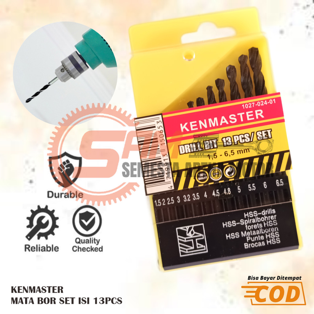 Jual Kenmaster Mata Bor Besi Set Pcs Drill Bits Metal Logam