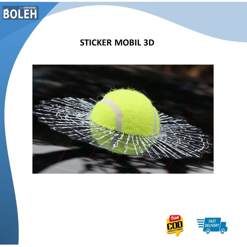 Jual Stiker Mobil / Sticker Mobil / Tempelan Kaca Mobil 3D Model Bola ...