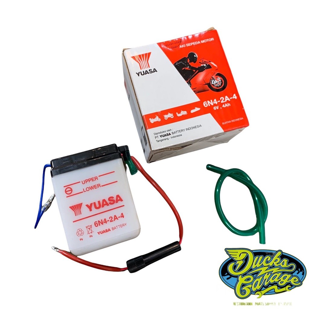 Accu Aki Baterai 6volt 6 Volt 4 Ampere Yamaha V80 V75 RXS A100 GP100 FR80 Yuasa