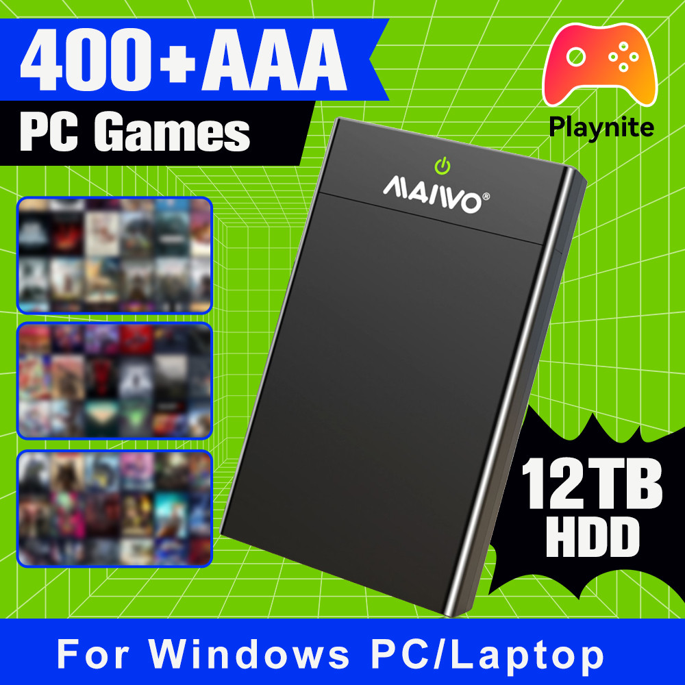 Jual 12TB Gaming Hard Drive With 400 AAA PC Games Plug and Play for ...