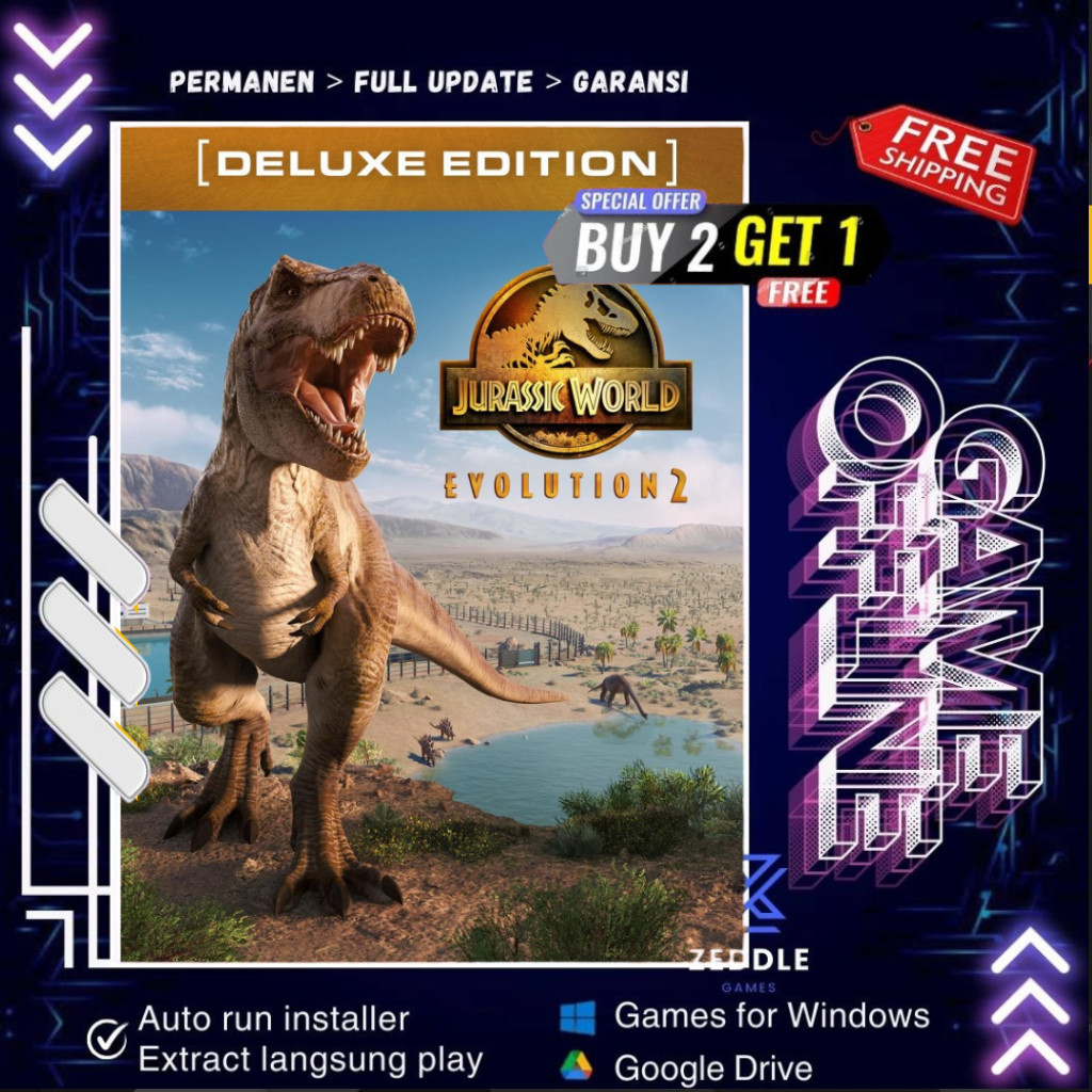 Jual JURASSIC WORLD EVOLUTION 2 DELUXE EDITION - GAME PC - GAME LAPTOP ...