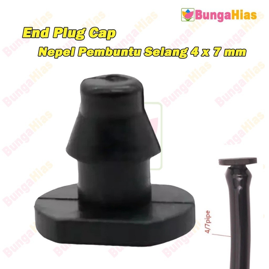 Jual Konektor End Cap Plug Selang PE 4 x 7 mm Nepel Penutup Lubang ...