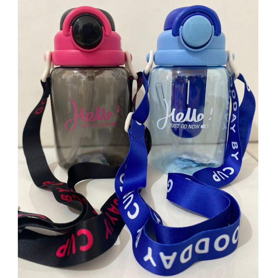 Jual (DAS)BOTOL MINUM HELLO + TALI / BOTOL MINUM ANAK BPA FREE DENGAN ...