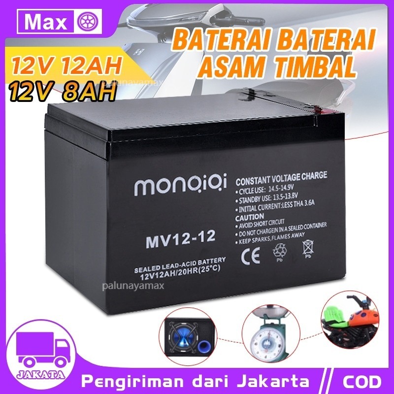 Jual Aki 12V 8AH 12v 12ah Kering Genset Aki UPS SMT Baterai UPS Batere