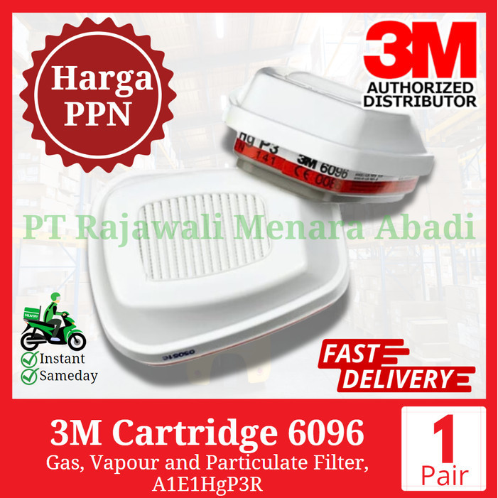 Jual 3M Gas, Vapour and Particulate Filter 6096, A1E1HgP3R (isi 2 Pcs ...