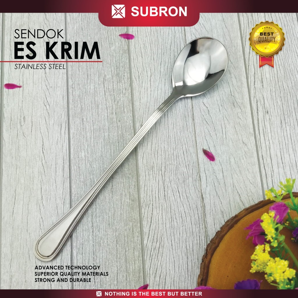 Jual SUBRON Sendok Ice Cream Stainless Steel es krim Spoon Tebal Hotel ...