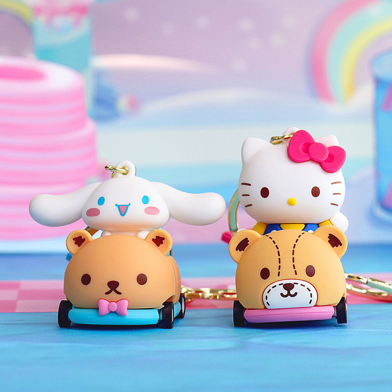 Jual ORIGINAL Sanrio Racing Keychain Gantungan Kunci Mobil Balap Mainan ...