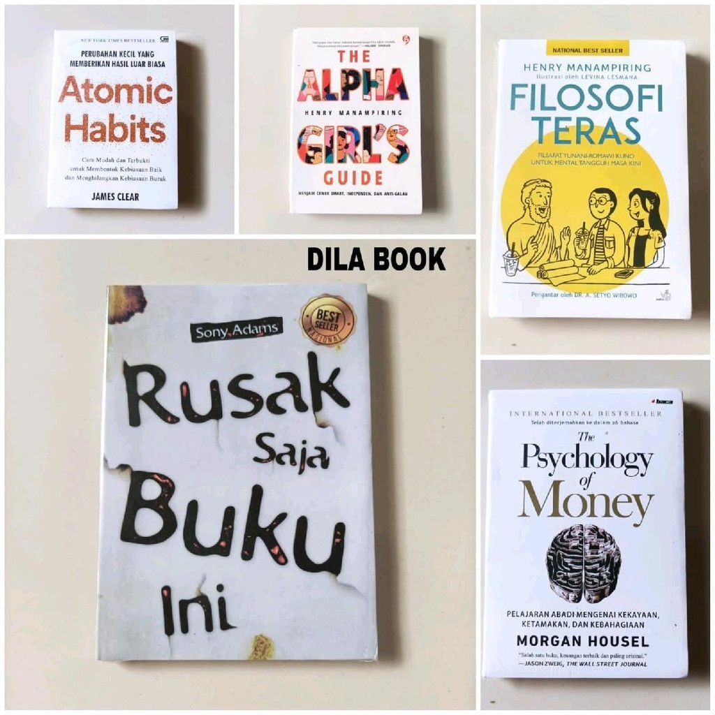 Jual 1 Paket 5 Buku Motivasi Atomic Habits The Alpha Girls Guide