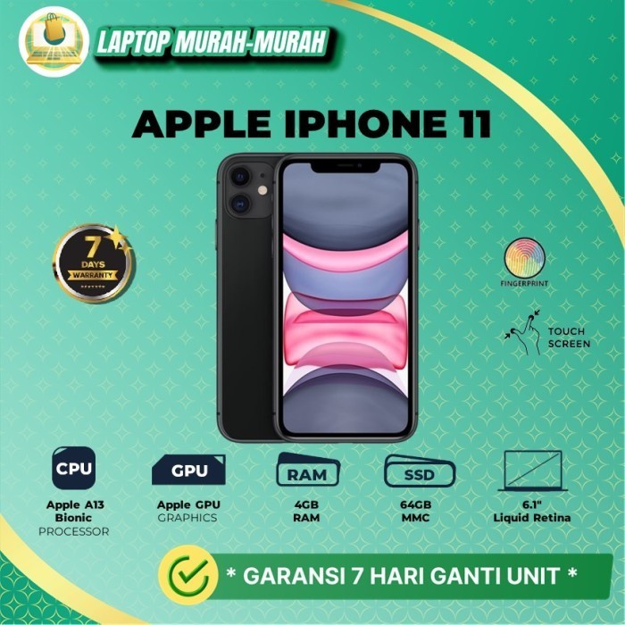 Jual APPLE IPHONE 11 64GB 128GB GARANSI RESMI IBOX - BLACK | Shopee ...