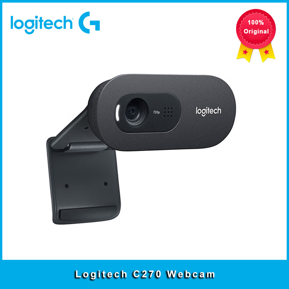 Jual Logitech-c270 desktop computer webcam, hd usb camera, free drive ...