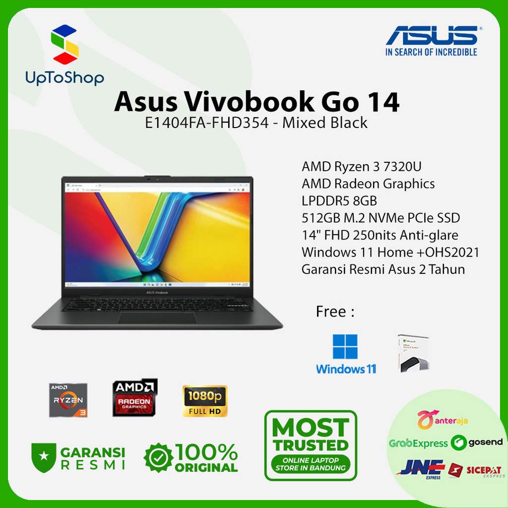 Jual Asus Vivobook Go 14 E1404fa Fhd354 Ryzen 3 7320u 8gb 512gb 14 W11ohs Shopee Indonesia 4970