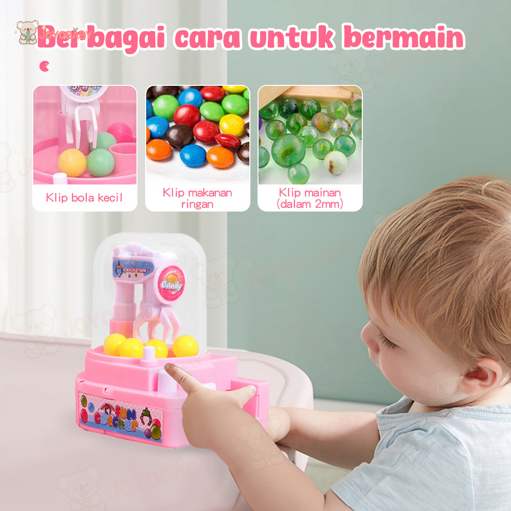 Jual Joyobaby Mainan mesin capit mini bola claw Mini Claw Machine Candy ...