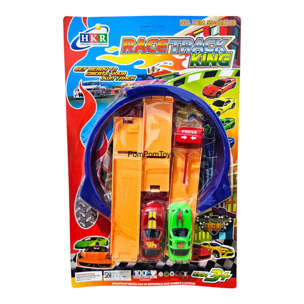 Jual Mainan Mobil Balap Track Racing Jalur Lintasan Balap Dapat 2 Mobil ...