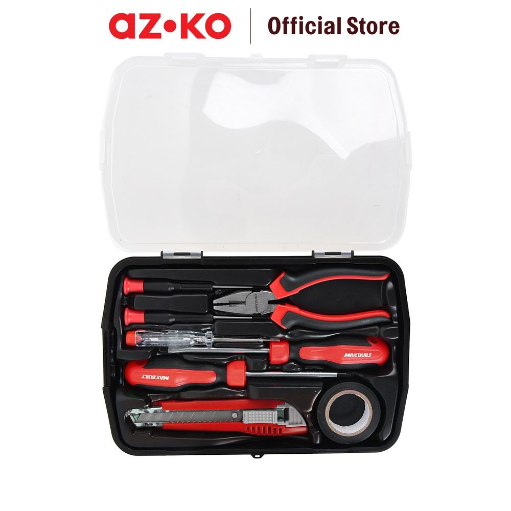 Jual AZKO Maxbuilt Set 8 Pcs Perkakas Rumah Tangga - Merah Set Tool Kit ...