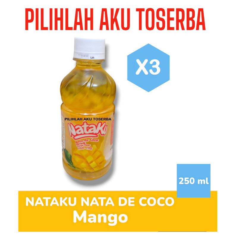 Jual NATAKU Nata de coco rasa MANGO / MANGGA - ( HARGA 3 BOTOL ...