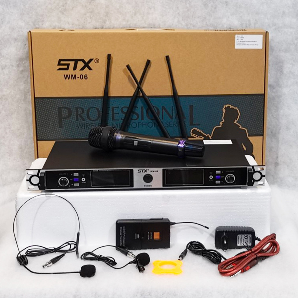 Jual Mic Wireless STX WM06 - Microphone Handheld & Bodypack Headset ...