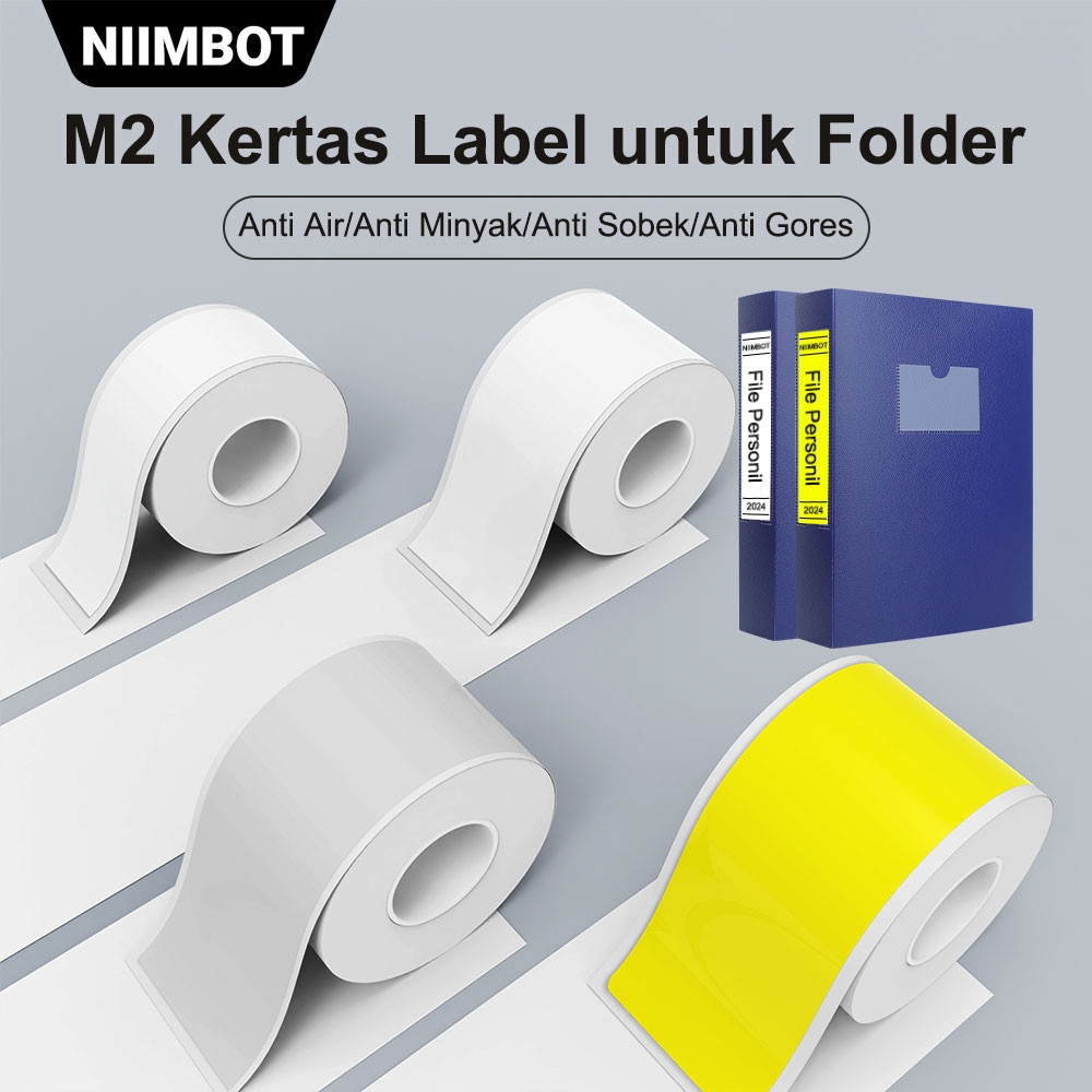 Jual Niimbot M Kertas Label Folder Kantor Stiker Samping Kotak Arsip Aset Tetap Stiker Label