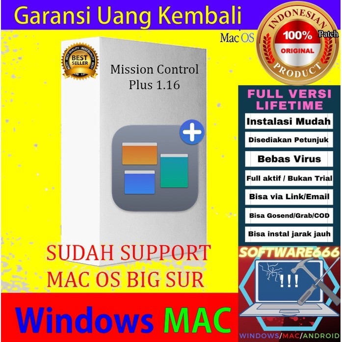 Jual Software Navigasi Keyboard & Shortcut: Mission Control Plus 1.16 ...