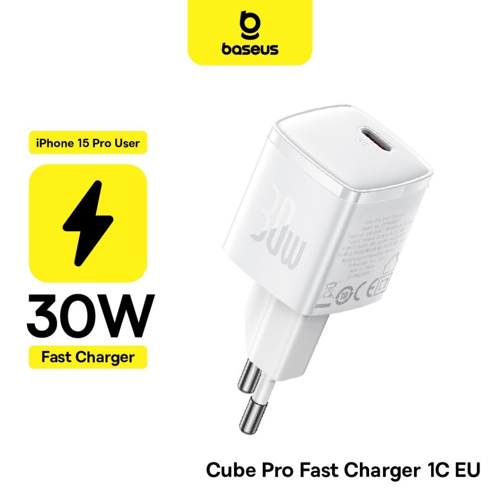 Jual Baseus Cube Pro Fast Charger 1C 30W EU original garansi resmi ...