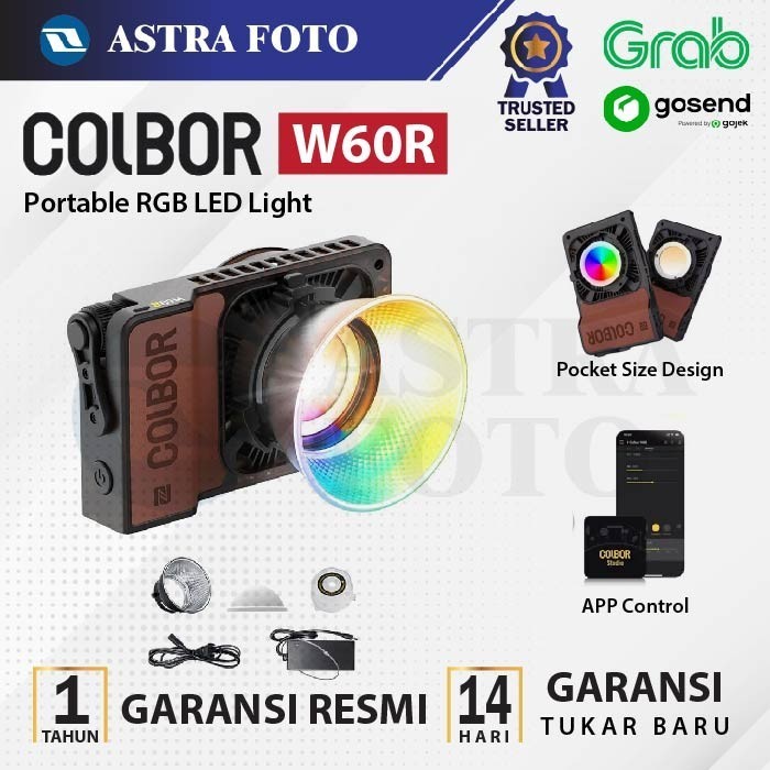 Jual Colbor Wonder W60R RGB Video Light Portable Lighting Studio Colbor ...