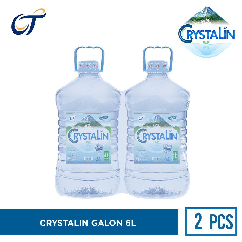 Jual Crystalin Galon PET 6 Liter (2 Pcs) | Shopee Indonesia