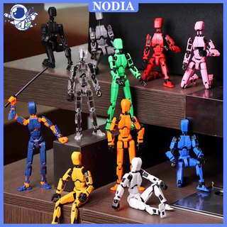 Nodia Toys Dummy 13 Action Figure / Joint Movable Action Figurines Lucky 13 / Dummy Titan 13 Action Figure / Boneka Robot / Mainan Transformasi Bergerak Multi-Sendi / Model Tubuh Manusia Cetak 3D / Dummy Bentuk Gerakan Sendi DIY/Boneka Transformasi Boneka