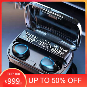 M10 Headset Tws Bluetooth Full Bass Stereo 3500Mah Power Bank Wireless Earphone