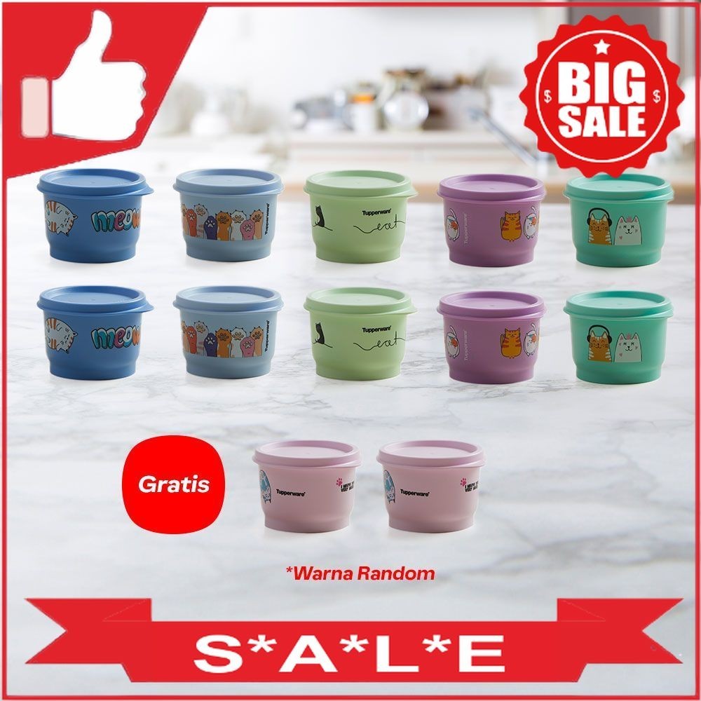 Jual Tupperware Snack Cup Cat Cup 6pcs | Shopee Indonesia