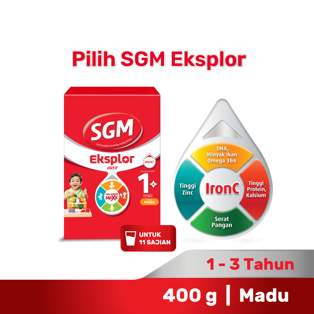 Jual SGM EKSPLOR DHA IRON C SUSU RASA MADU 1+ 400 gr | Shopee Indonesia